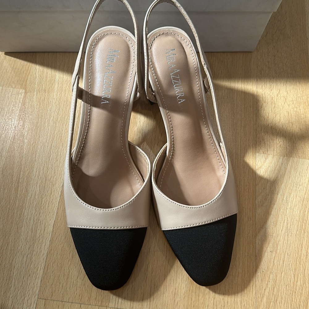 Designer Inspired Two Tone Slingbacks - image 2